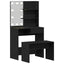 LED Smykkebord Set 2 stk. Sort eg 74,5 x 40 x 141 cm