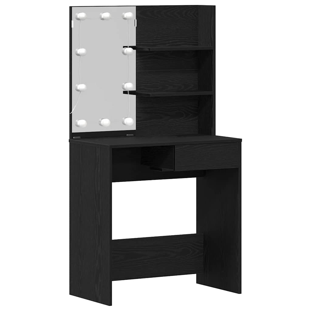 LED Smykkebord Set 2 stk. Sort eg 74,5 x 40 x 141 cm