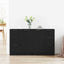 Sideboard med skuffe Sort eg 120 x 30 x 70 cm Konstrueret træ