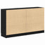 Sideboard med skuffe Sort eg 120 x 30 x 70 cm Konstrueret træ