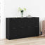 Sideboard 2 pcs Sort eg 60 x 30 x 70 cm Konstrueret træ