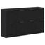 Sideboard 2 pcs Sort eg 60 x 30 x 70 cm Konstrueret træ