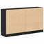 Sideboard 2 pcs Sort eg 60 x 30 x 70 cm Konstrueret træ