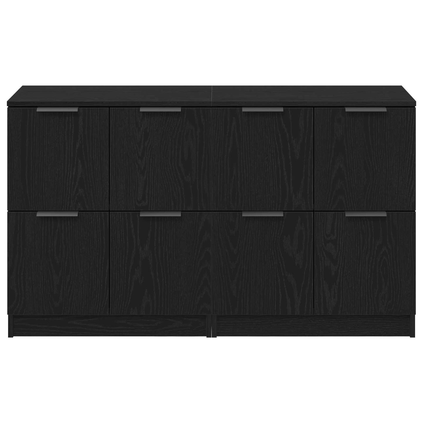 Sideboard 2 pcs Sort eg 60 x 30 x 70 cm Konstrueret træ