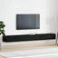 Væghængt skab 2 stk. Sort eg 102 x 30 x 20 cm Konstrueret træ