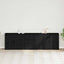 Sideboard med skuffe Sort eg 240 x 33 x 70 cm Konstrueret træ