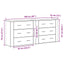 Sideboard med skuffe Sort eg 160 x 33 x 70 cm Konstrueret træ