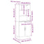 Highboard 2 pcs Sort eg Konstrueret træ