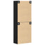 Vægmonteret skab 2 stk. Sort eg 69,5 x 34 x 90 cm