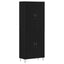 Highboard 2 pcs Sort eg Konstrueret træ og glas