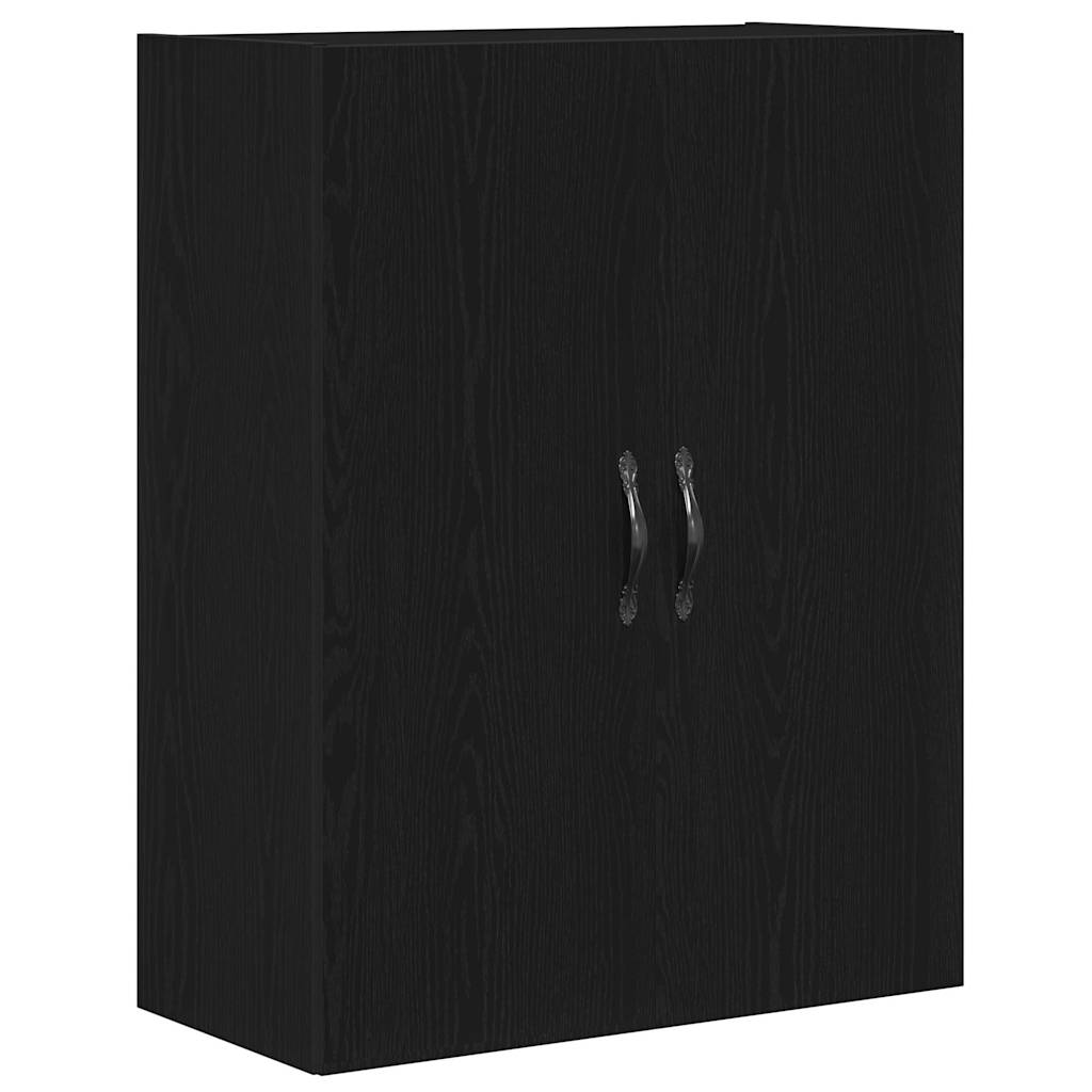Highboard 2 pcs Sort eg Konstrueret træ og glas