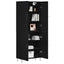 Highboard 2 pcs Sort eg Konstrueret træ og glas