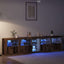 LED Sideboard Gammelt træ 283 x 37 x 67 cm Konstrueret træ