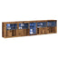 LED Sideboard Gammelt træ 283 x 37 x 67 cm Konstrueret træ