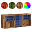 LED Sideboard Gammelt træ 162 x 37 x 67 cm Konstrueret træ