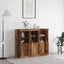 LED Sideboard 3 pcs Gammelt træ 123 x 37 x 100 cm