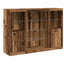 LED Sideboard Gammelt træ 142,5 x 37 x 100 cm Konstrueret træ