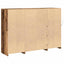 LED Sideboard Gammelt træ 142,5 x 37 x 100 cm Konstrueret træ