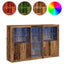 LED Sideboard Gammelt træ 162 x 37 x 100 cm Konstrueret træ