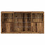 LED Sideboard 3 pcs Gammelt træ 202 x 37 x 100 cm