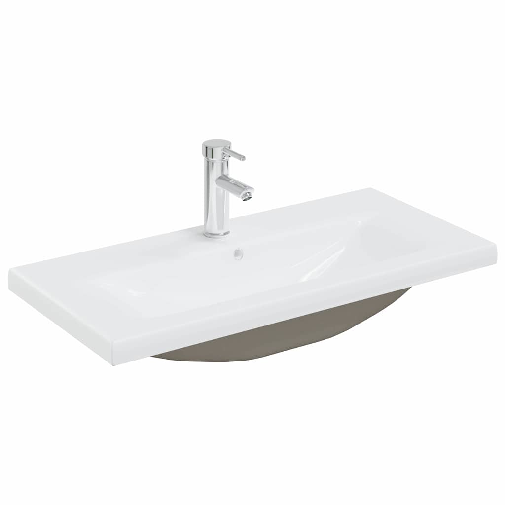 Badeværelsesskab Sort eg 90 x 38,5 x 46 cm Konstrueret træ