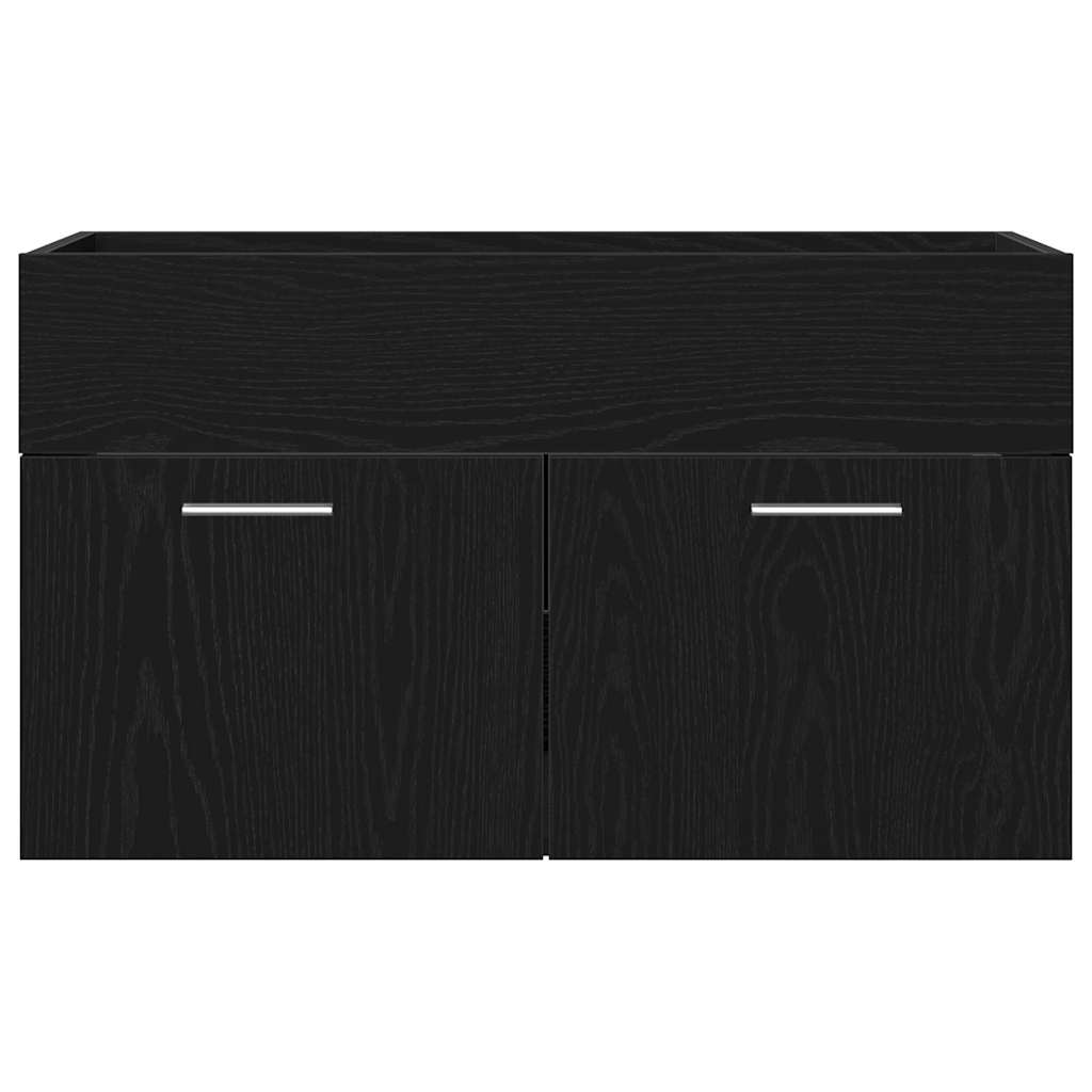 Badeværelsesskab Sort eg 90 x 38,5 x 46 cm Konstrueret træ