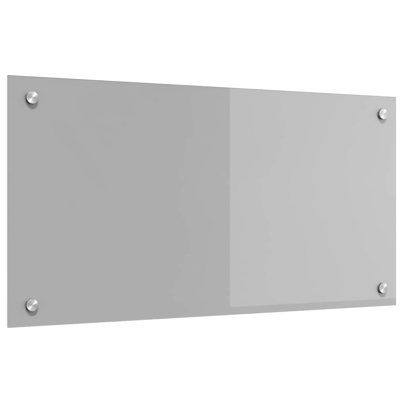 Køkkenbacksplash Lysegrå 80 x 40 cm hærdet glas billede