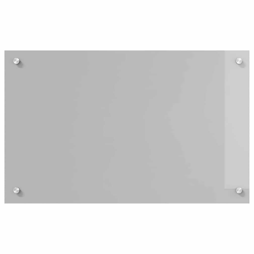 Køkkenbacksplash Lysegrå 80 x 50 cm hærdet glas