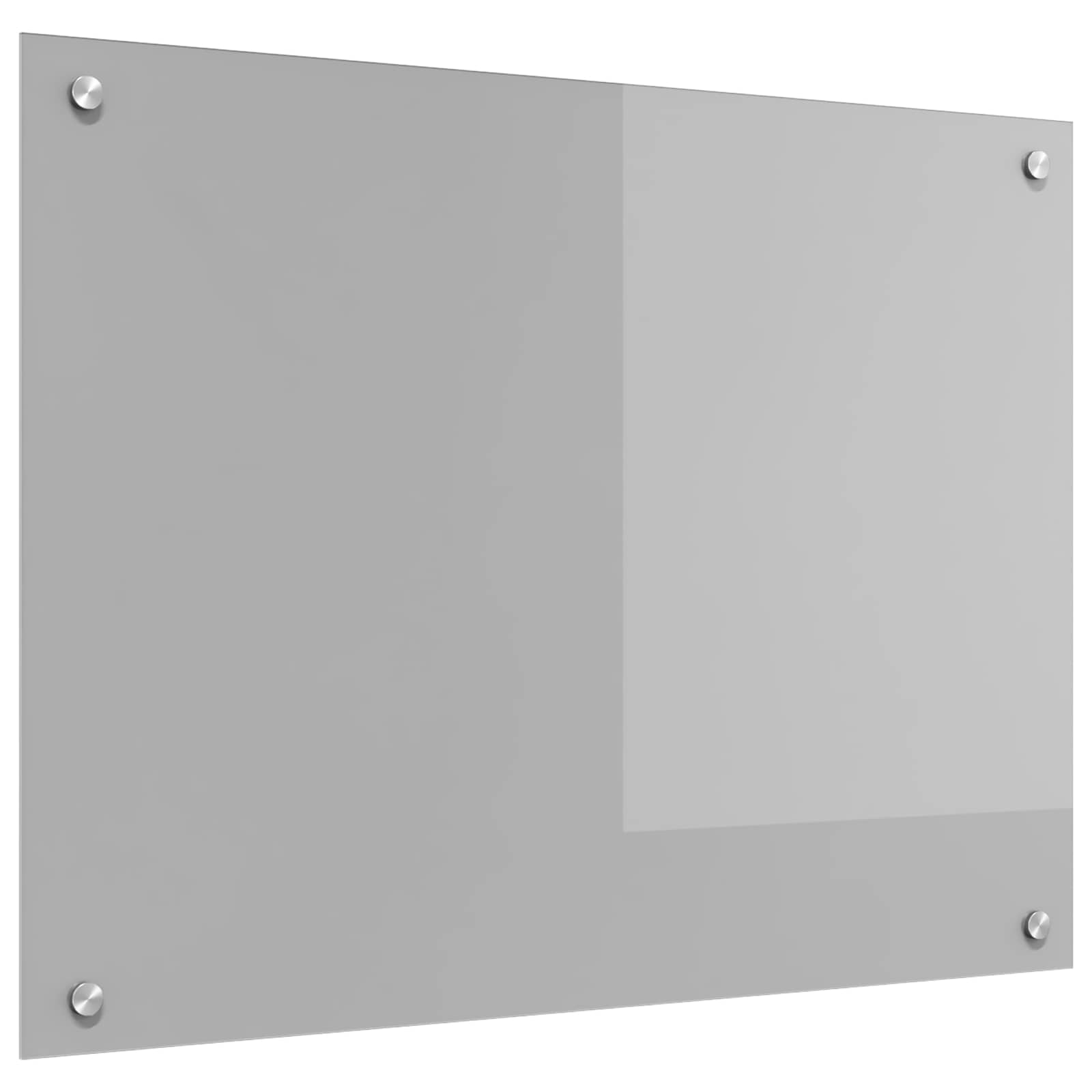 Køkkenbacksplash Lysegrå 80 x 60 cm hærdet glas billede