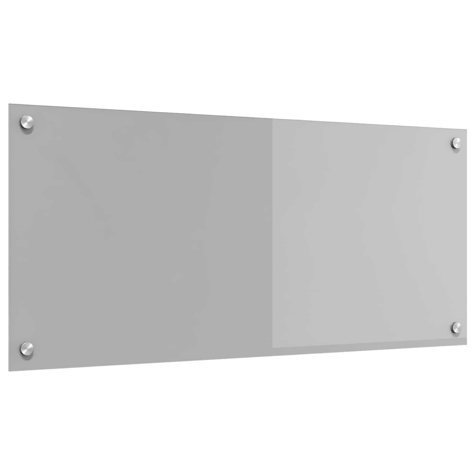 Køkkenbacksplash Lysegrå 90 x 40 cm hærdet glas billede