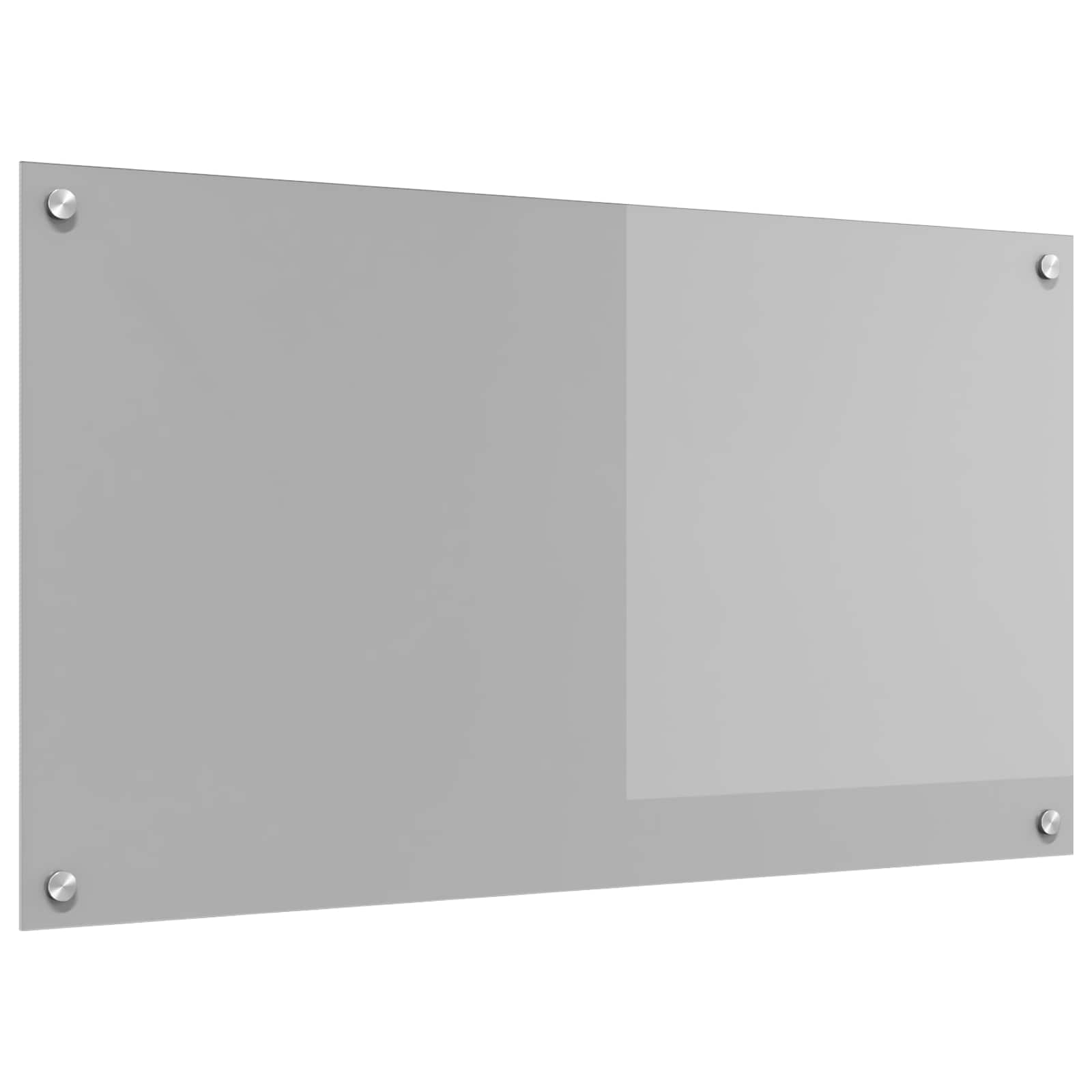 Køkkenbacksplash Lysegrå 90 x 50 cm hærdet glas billede