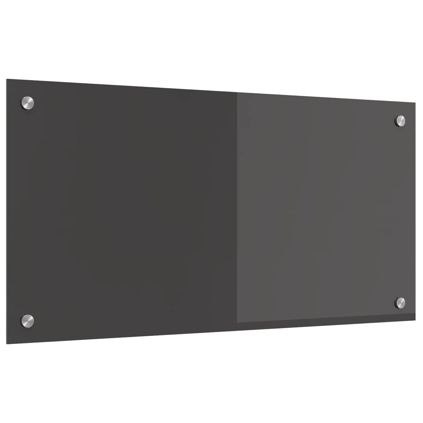 Køkkenbacksplash Mørkegrå 80 x 40 cm hærdet glas
