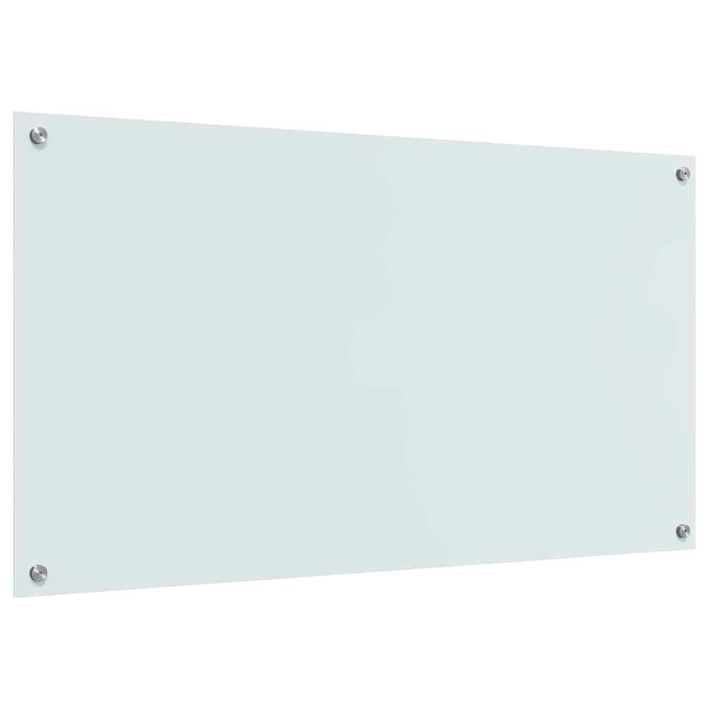 Køkkenbacksplash Hvid 110 x 60 cm hærdet glas