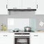 Køkkenbacksplash Hvid 120 x 50 cm hærdet glas