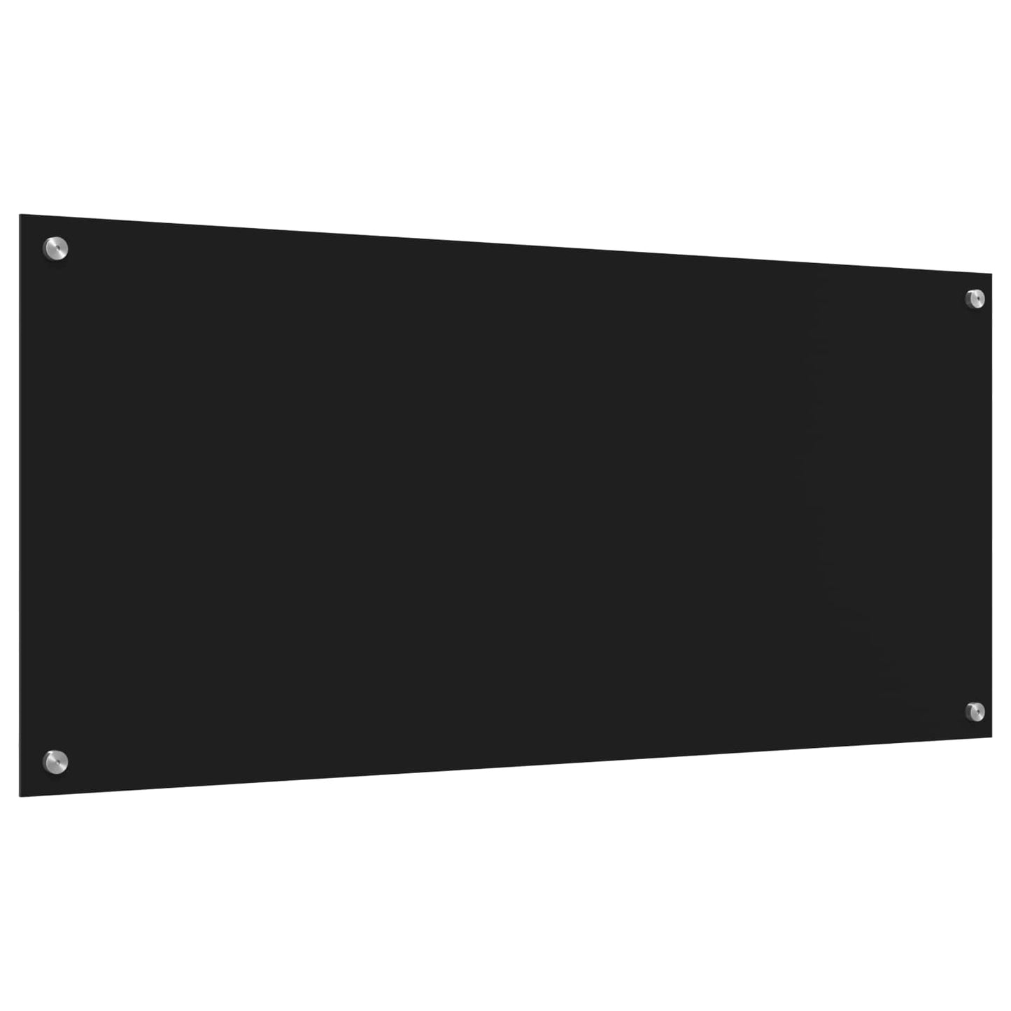 Køkkenbacksplash Sort 110 x 50 cm hærdet glas