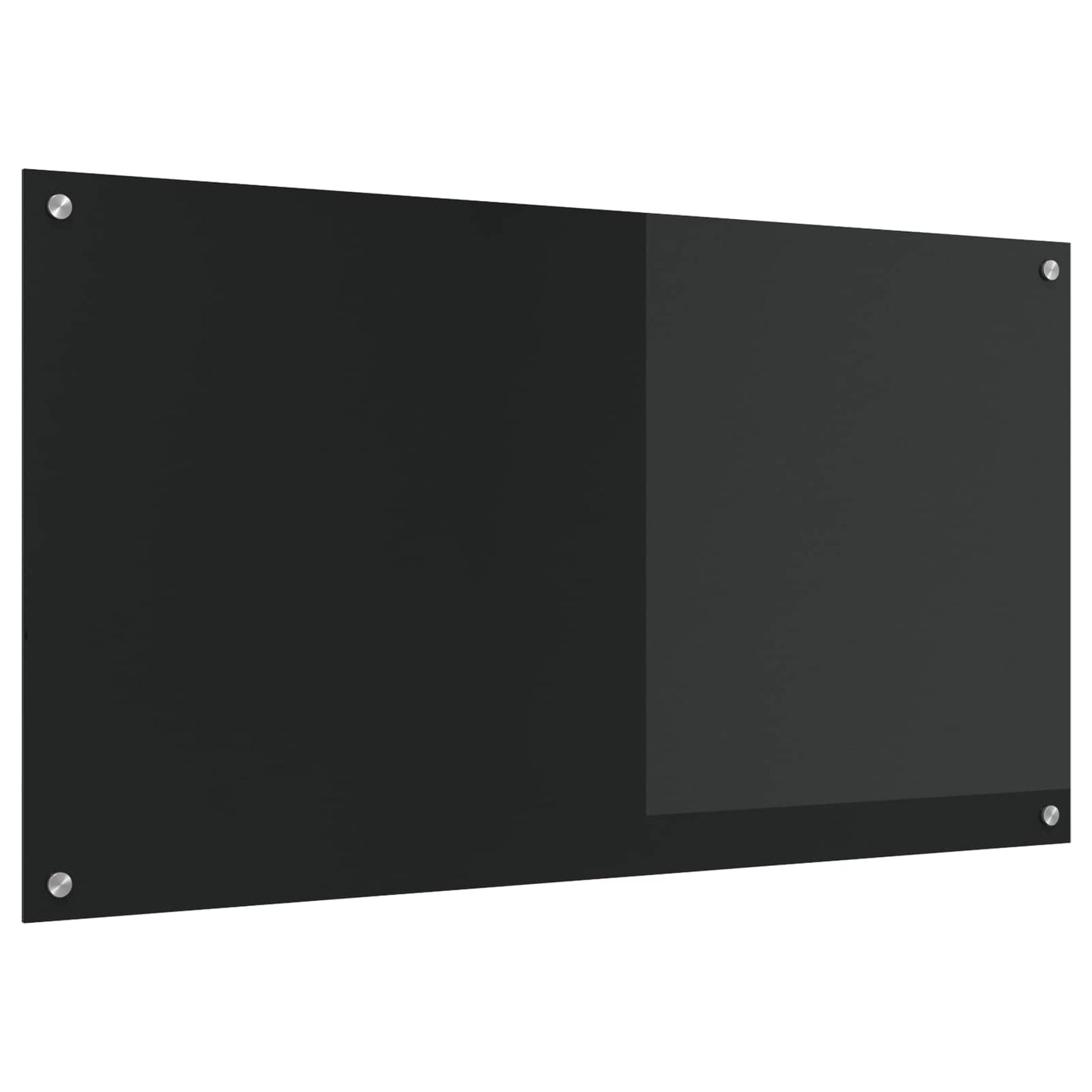 Køkkenbacksplash Sort 110 x 60 cm hærdet glas