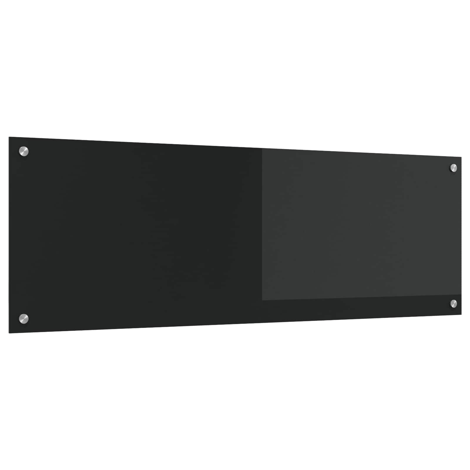 Køkkenbacksplash Sort 120 x 40 cm hærdet glas billede