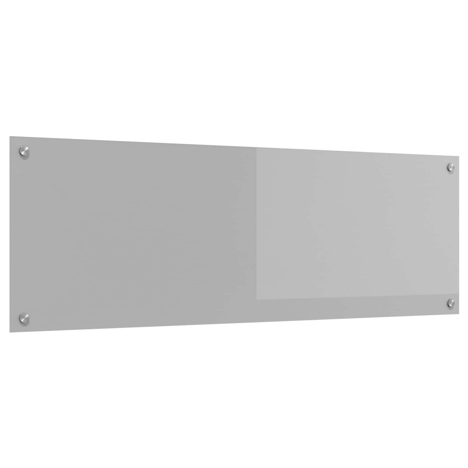 Køkkenbacksplash Lysegrå 120 x 40 cm hærdet glas billede