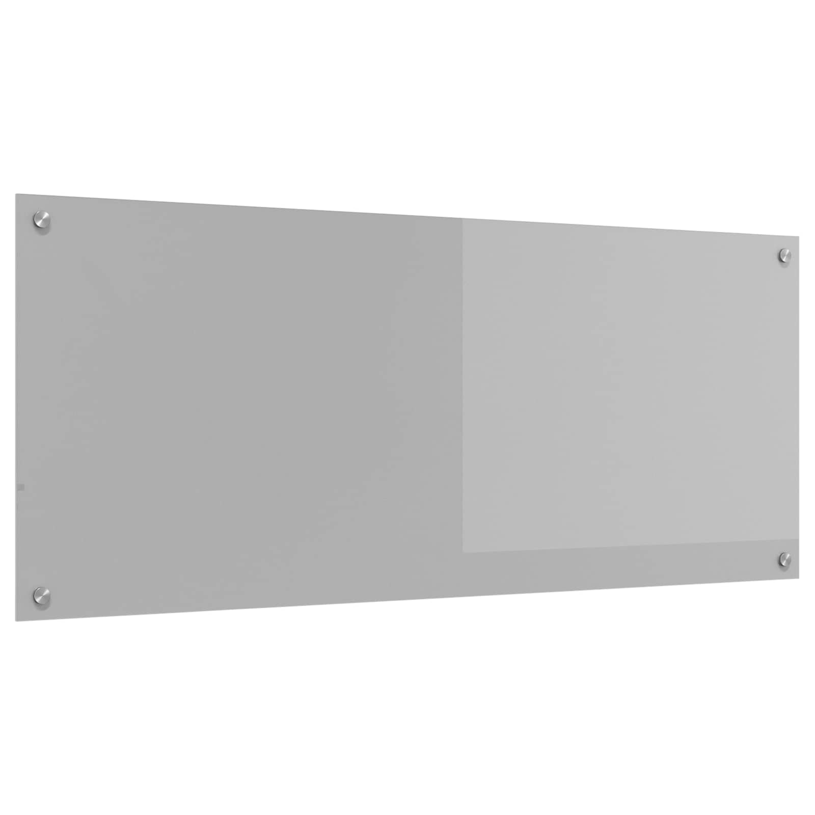 Køkkenbacksplash Lysegrå 120 x 50 cm hærdet glas billede