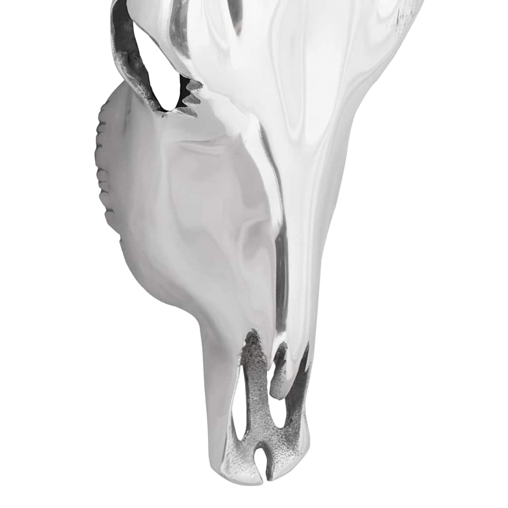 Bull kranium Sølv 34 x 13 x 53 cm Aluminium