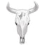 Bull kranium Sølv 34 x 13 x 53 cm Aluminium