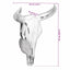 Bull kranium Sølv 34 x 13 x 53 cm Aluminium