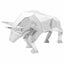 Tyrskulptur Sølv 74 x 23 x 30 cm Aluminium