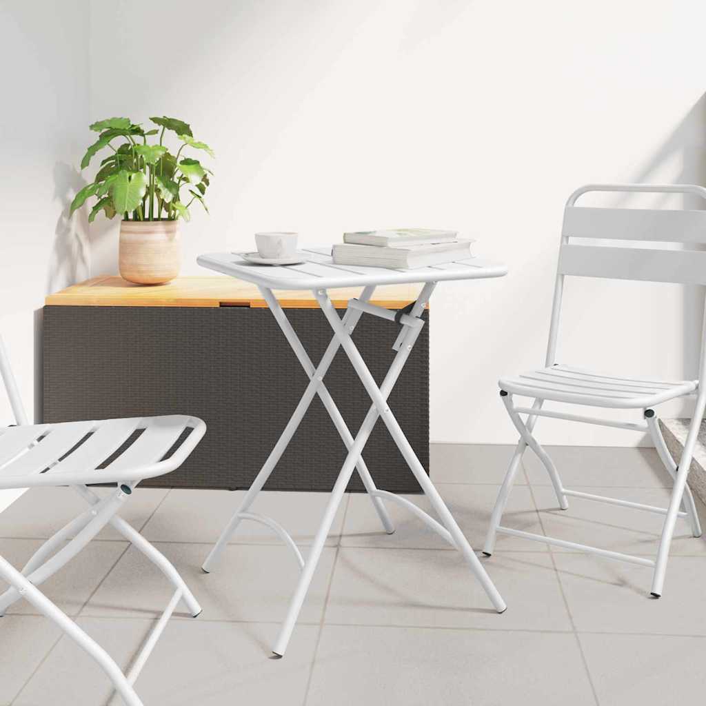 Bistrobord Hvid 55 x 55 x 72,5 cm Pulverlakeret stål billede