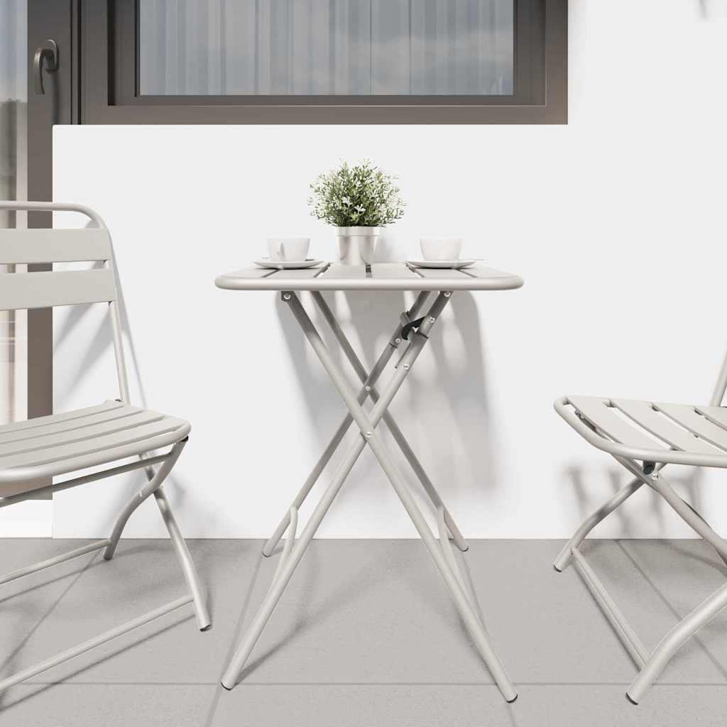 Bistrobord Beige 55 x 55 x 72,5 cm Pulverlakeret stål