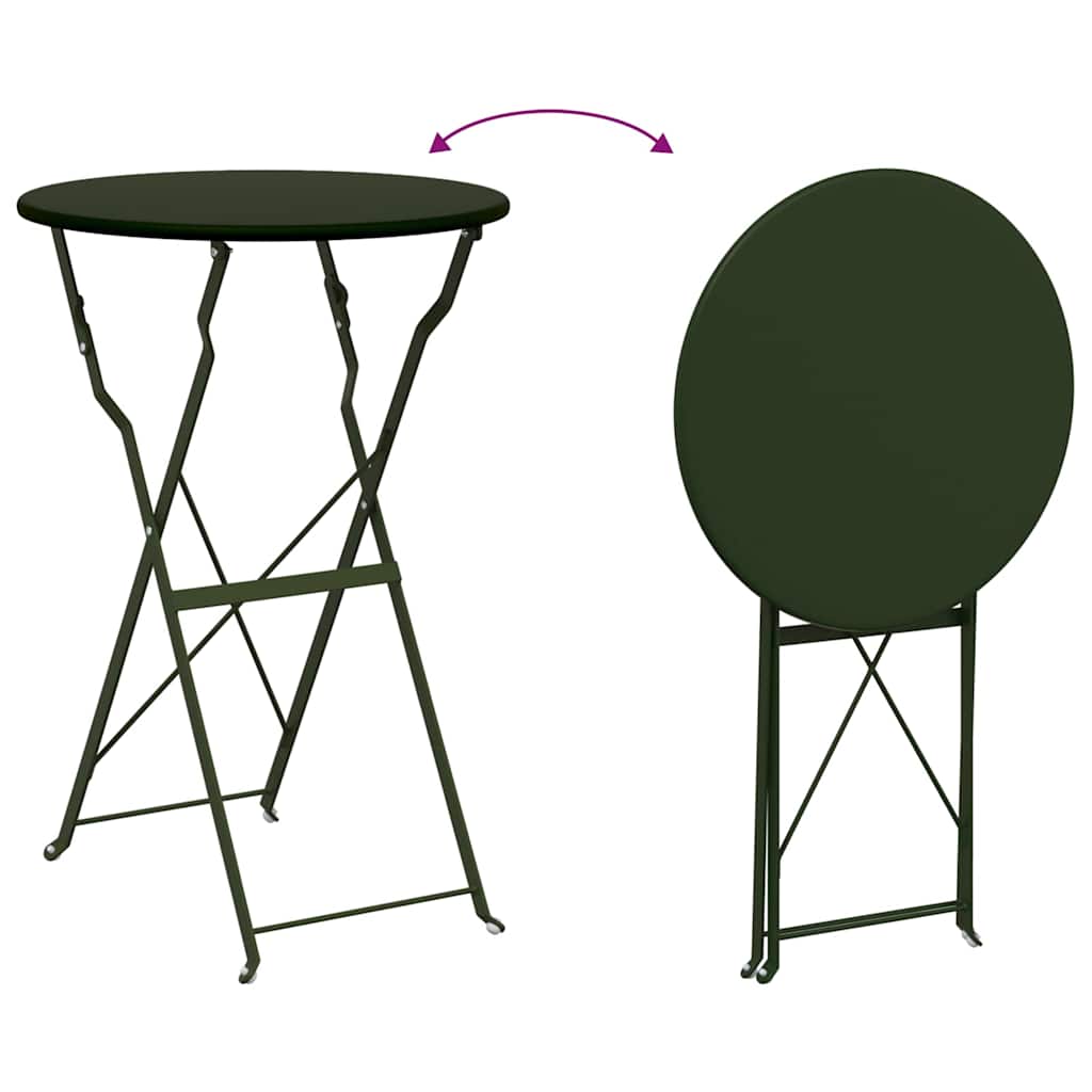 Bistrobord Mørkegrøn Ø 50 x 71 cm Pulverlakeret stål