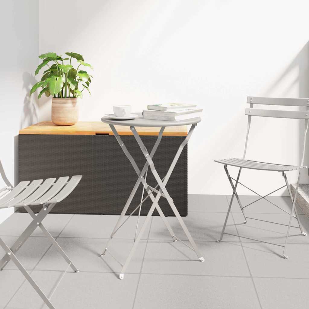 Bistrobord Beige Ø 50 x 71 cm Pulverlakeret stål billede