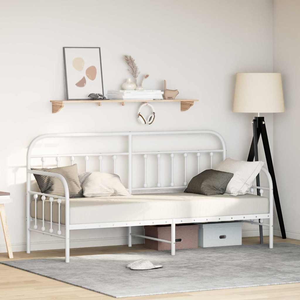 Dagsengramme Hvid 75 x 190 cm Pulverlakeret stål