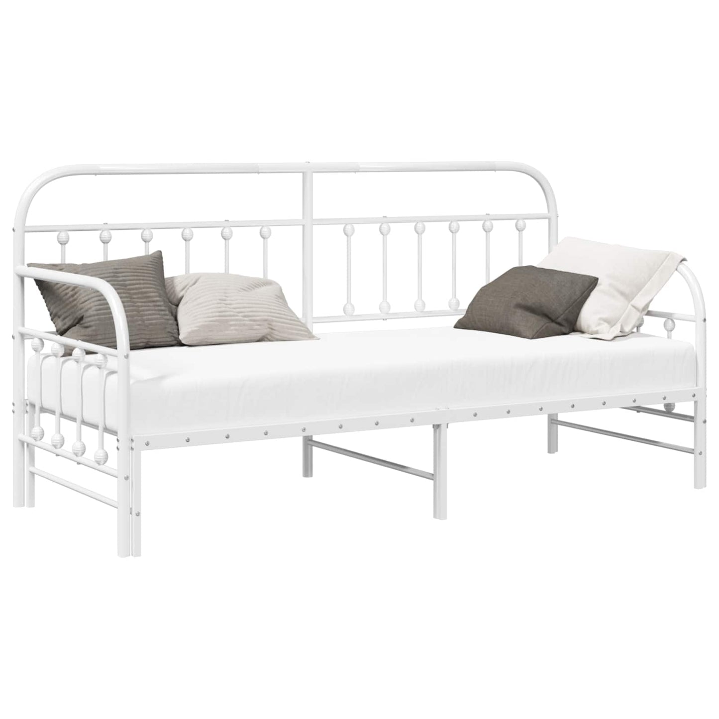 Dagsengramme Hvid 75 x 190 cm Pulverlakeret stål