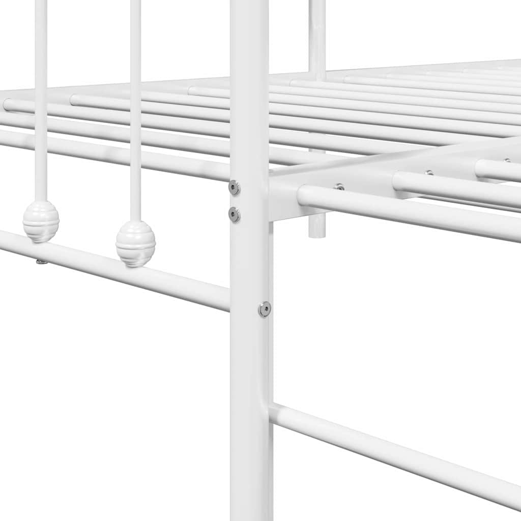 Dagsengramme Hvid 90 x 190 cm Pulverlakeret stål
